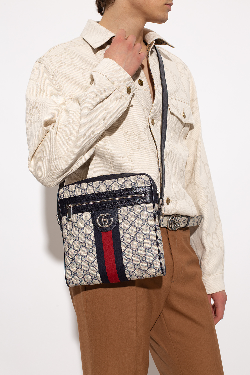 Cream Ophidia Small shoulder bag Gucci Vitkac GB